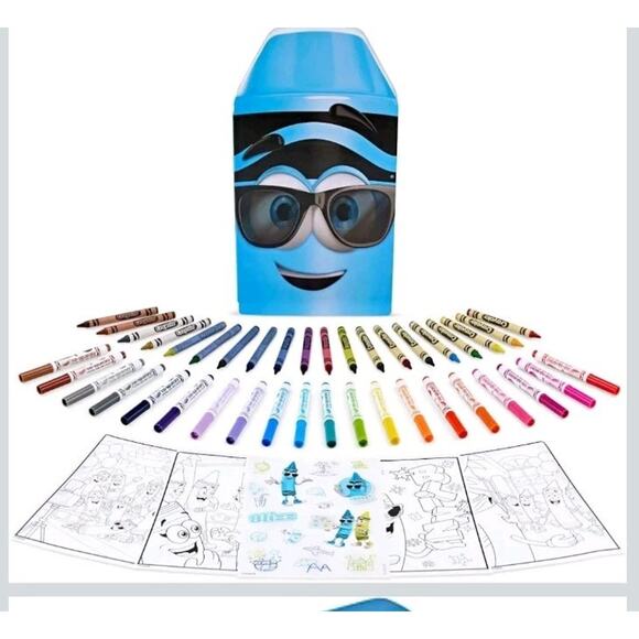Crayola Coloring Set with Limited Edition Blue Art Case, Limited Edition... - Picture 3 of 7